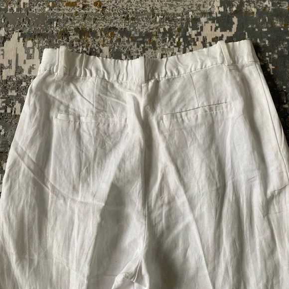 H&M White Linen Blend Pants - Picture 3 of 10